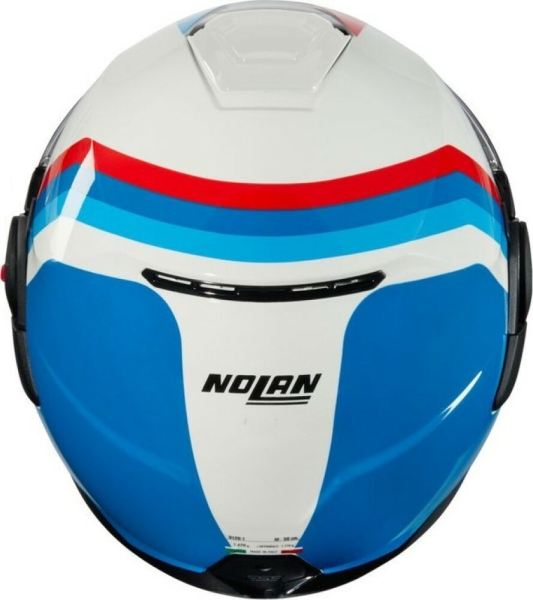 Casca Moto FLIP BACK N120-1 Lineo 347 Blue Red White Glossy, 13