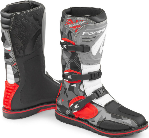 Cizme Moto MX/Enduro Boulder Comp Camo/Red/White/Grey, 2