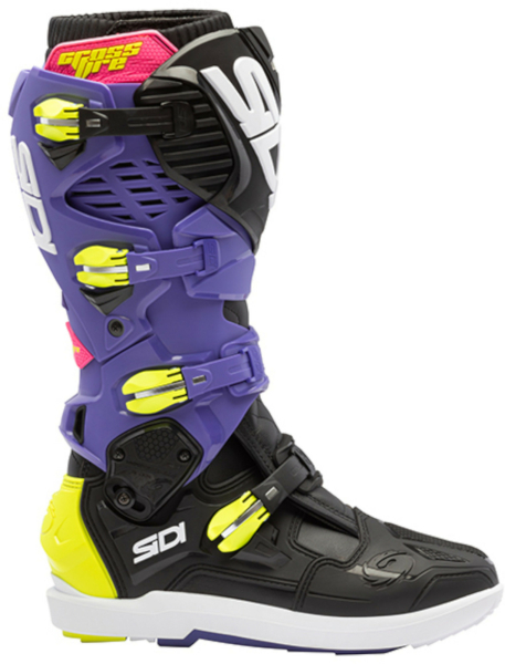 Cizme Moto MX/Enduro Crossfire 3 SRS Violet/Black/Yellow Fluo, 2