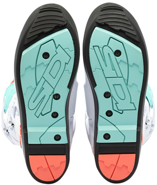 Cizme Moto MX/Enduro Crossfire 3 SRS White/Fluo Mint/Fluo Coral, 5