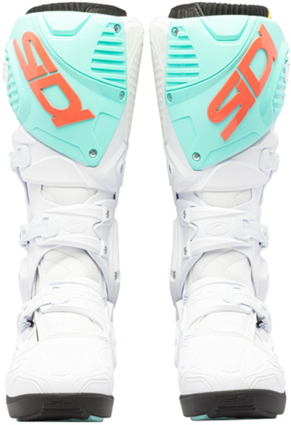 Cizme Moto MX/Enduro Crossfire 3 SRS White/Fluo Mint/Fluo Coral, 10