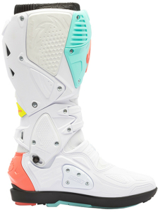 Cizme Moto MX/Enduro Crossfire 3 SRS White/Fluo Mint/Fluo Coral, 3