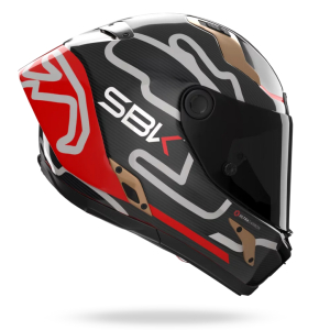 Casca Moto Full-Face X-804 RS Ultra Carbon SBK 360 Red/Black/Gold, 3