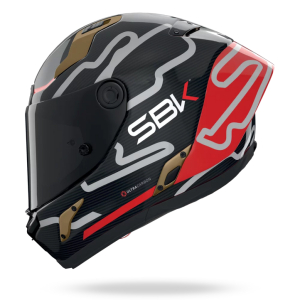 Casca Moto Full-Face X-804 RS Ultra Carbon SBK 360 Red/Black/Gold, 5