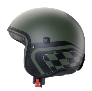 Casca open face (jet) Caberg model Freeride X Daytona P4 verde military/negru mat (fibra de sticla) - Verde military/negru mat , XS (53/54cm), 4