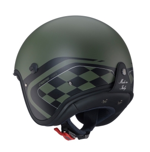 Casca open face (jet) Caberg model Freeride X Daytona P4 verde military/negru mat (fibra de sticla) - Verde military/negru mat , XS (53/54cm), 5