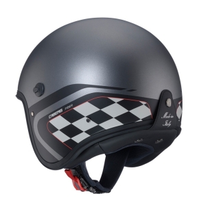 Casca open face (jet) Caberg model Freeride X Daytona O9 matt gun (titanium)/negru/alb mat (fibra de sticla) - Matt gun (titanium)/negru/alb mat , S (55/56cm), 4