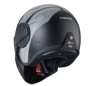 Casca Caberg model Ghost X Vyrus P7 negru/gri/verde fluor mat - fibra de sticla - omologare noua ECE 22.06 - Negru/gri/verde fluor mat , M (57/58cm), 3