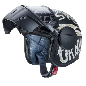 Casca Caberg model Ghost Nuke D5 negru/gri mat - fibra de sticla - Negru/gri mat , S (55/56cm)