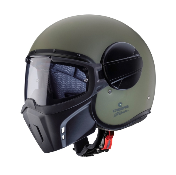 Casca Caberg model Ghost verde military mat - fibra de sticla - Verde Military mat , S (55/56cm), 4