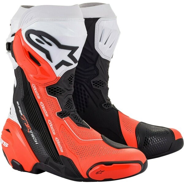 Cizme moto race ALPINESTARS SUPERTECH R VENTED 45 Alb/Gri/Negru, 3