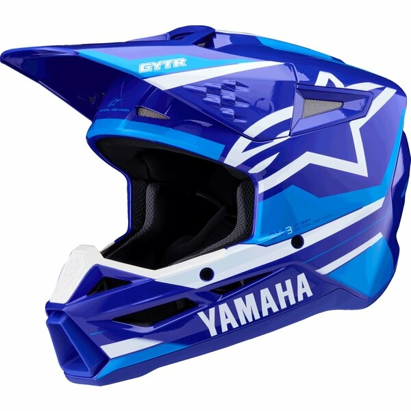 Casca cross-enduro de copii ALPINESTARS S-M3 YOUTH YAMAHA ECE06 S Albastru/Alb, 7