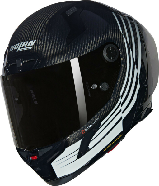 Full-Face Moto Helmet X-804 RS Ultra Carbon Ala 344 Black/White Glossy, 4