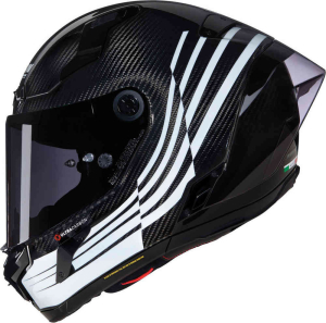 Full-Face Moto Helmet X-804 RS Ultra Carbon Ala 344 Black/White Glossy, 3