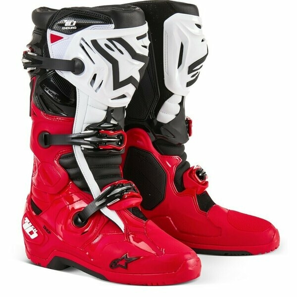 Cizme cross-enduro ALPINESTARS TECH 10 ENDURO 40.5 Gri/Rosu fluo, 7