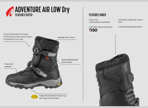 Cizme Moto Adventure Air Low Dry Black, 4