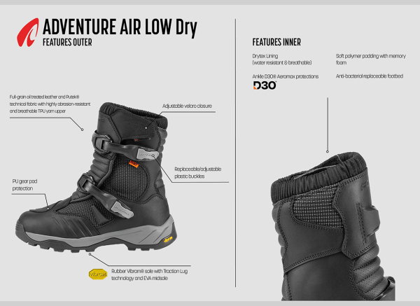 Cizme Moto Adventure Pro Low Dry Brown, 3