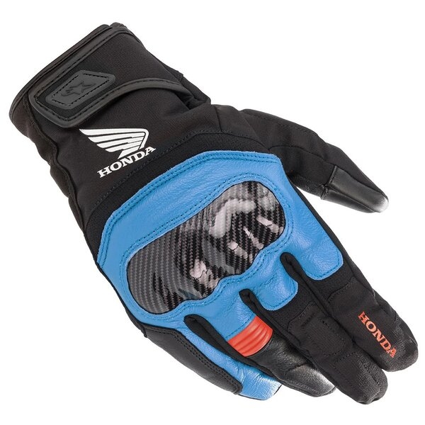 Manusi de piele impermeabile ALPINESTARS HONDA SMX Z DRYSTAR M Negru/Albastru, 2