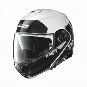 Casca Flip-Up N 100-5 Plus Distinctive N-Com Alb Lucios
