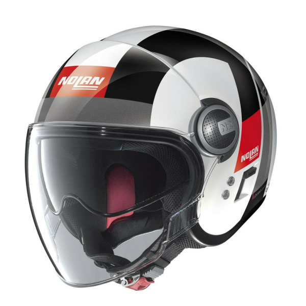 Casca Mini-Jet N 21 Visor Spheroid Alb Lucios