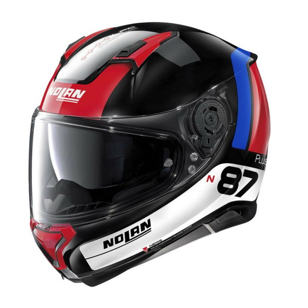 Casca Full-Face N 87 Plus Distinctive N-Com 028 Negru Lucios