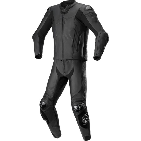 Combinezon de piele 2 piese Alpinestars Missile V2 54 Negru/Rosu fluo, 3
