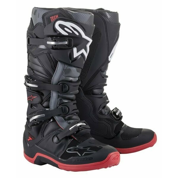 Cizme cross-enduro ALPINESTARS TECH 7 BOOT Negru/Portocaliu 38, 8