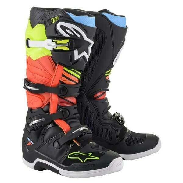 Cizme cross-enduro ALPINESTARS TECH 7 BOOT Negru/Portocaliu 38, 17