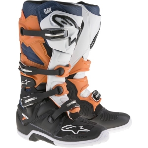 Cizme cross-enduro ALPINESTARS TECH 7 BOOT Negru/Portocaliu 38, 3