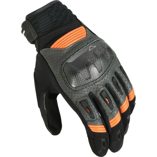 Manusi de piele vara MACNA RIME S Negru/Alb/Galben Fluo, 9