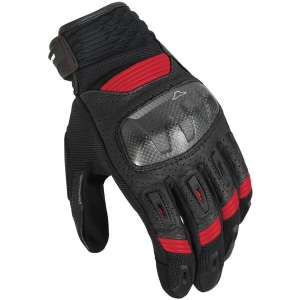 Manusi de piele vara MACNA RIME S Negru/Alb/Galben Fluo