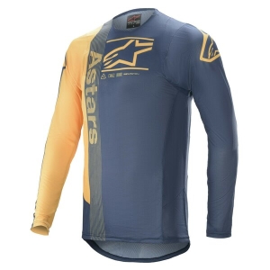 Tricou cross-enduro Alpinestars SUPERTECH FOSTER S Albastru/Portocaliu