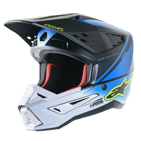 Casca cross-enduro Alpinestars Supertech S-M5 RAYON XS Gri deschis/Negru, 4