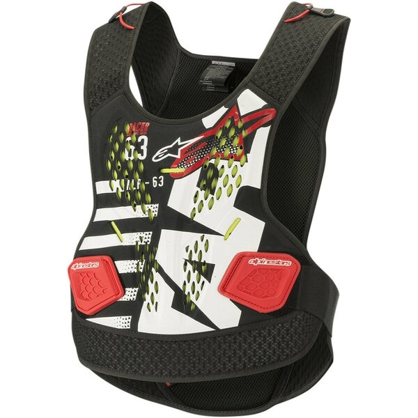 Armura piept Alpinestars SEQUENCE Negru/Alb/Rosu XS/S, 4