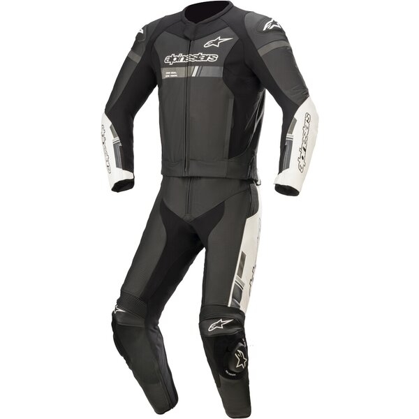 Combinezon de piele 2 piese Alpinestars Gp Force Chaser Negru/Alb 48, 7
