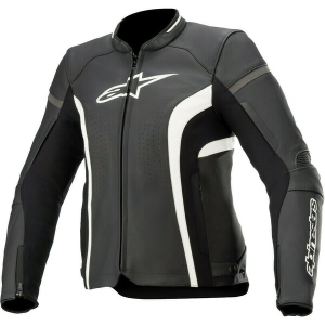 Geaca de piele dama Alpinestars Stella Kira V2 Negru/Alb 46