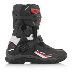Cizme touring/adventure Alpinestars BELIZE Drystar HONDA Negru/Alb/Rosu 44.5