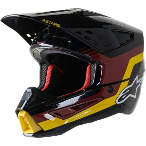 Casca cross-enduro Alpinestars Supertech S-M5 VENTURE R S Negru/Galben