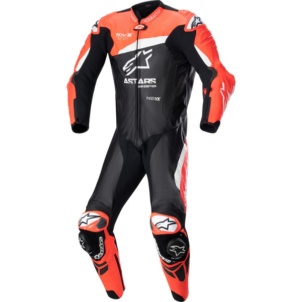 Combinezon de piele race 1 piesa ALPINESTARS GP PLUS V4 48 Negru/Rosu/Albastru, 6