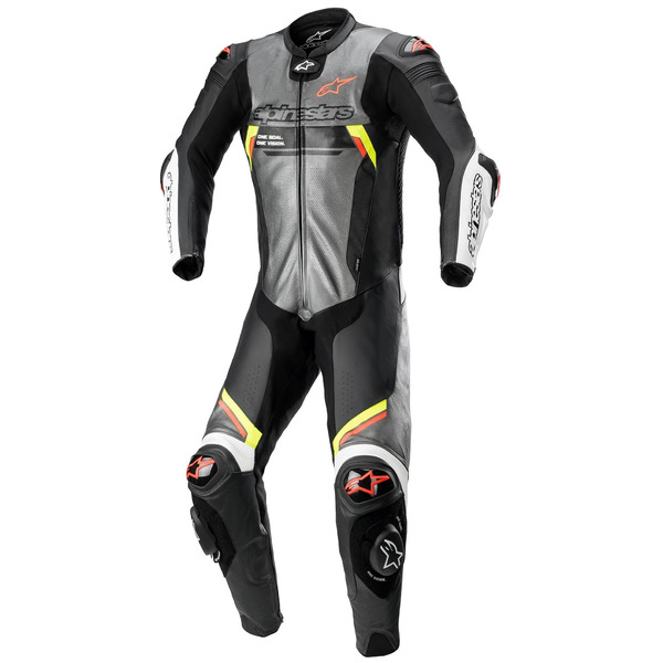 Combinezon de piele 1 piesa ALPINESTARS MISSILE V2 IGNITION 48 Negru/Gri/Galben, 4