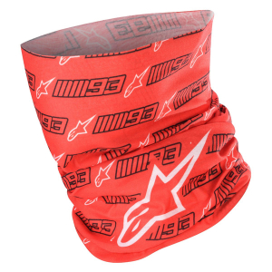 Protectie gat ALPINESTARS MM93 NECK TUBE Negru/Alb/Rosu