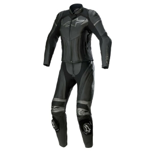 Combinezon de piele dama 2 piese ALPINESTARS STELLA GP PLUS 38 Negru/Gri inchis