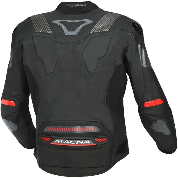 Geaca de piele sport/touring MACNA POINTER Alb/Negru 48, 2
