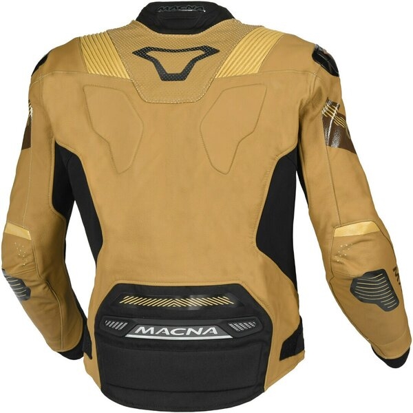 Geaca de piele sport/touring MACNA POINTER Alb/Negru 48, 4