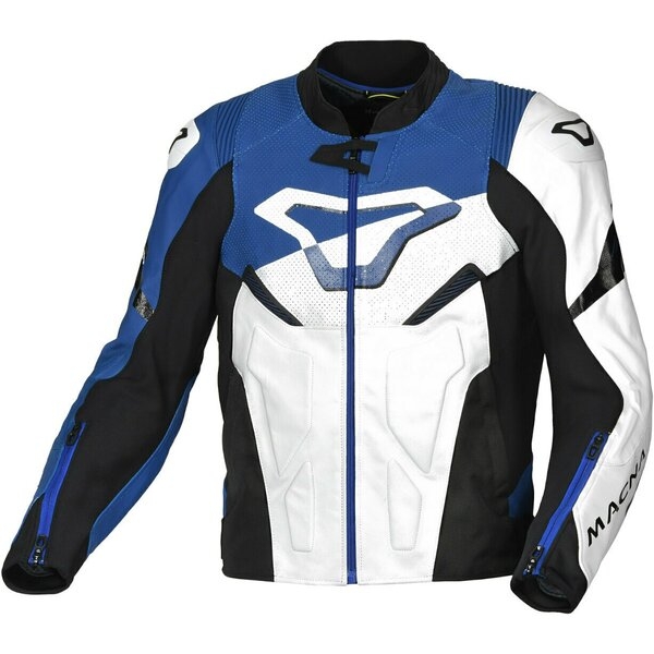 Geaca de piele sport/touring MACNA POINTER Alb/Negru 48, 6