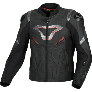 Geaca de piele sport/touring MACNA POINTER Alb/Negru 48, 9
