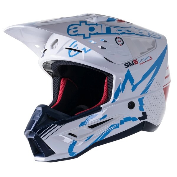 Casca cross-enduro Alpinestars Supertech S-M5 ACTION S Negru/Albastru/Galben fluo, 2