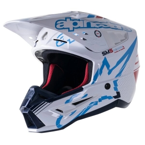 Casca cross-enduro Alpinestars Supertech S-M5 ACTION S Negru/Albastru/Galben fluo