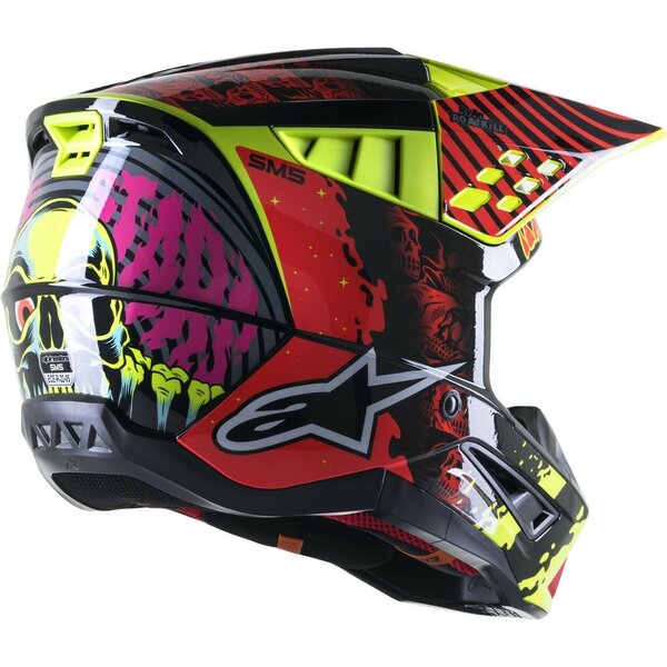 Casca cross-enduro Alpinestars Supertech S-M5 SOLAR FLARE S Negru/Albastru/Rosu, 6