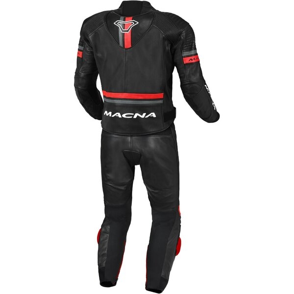 Combinezon de piele 2 piese MACNA DIABRO 48 Negru/Rosu, 6